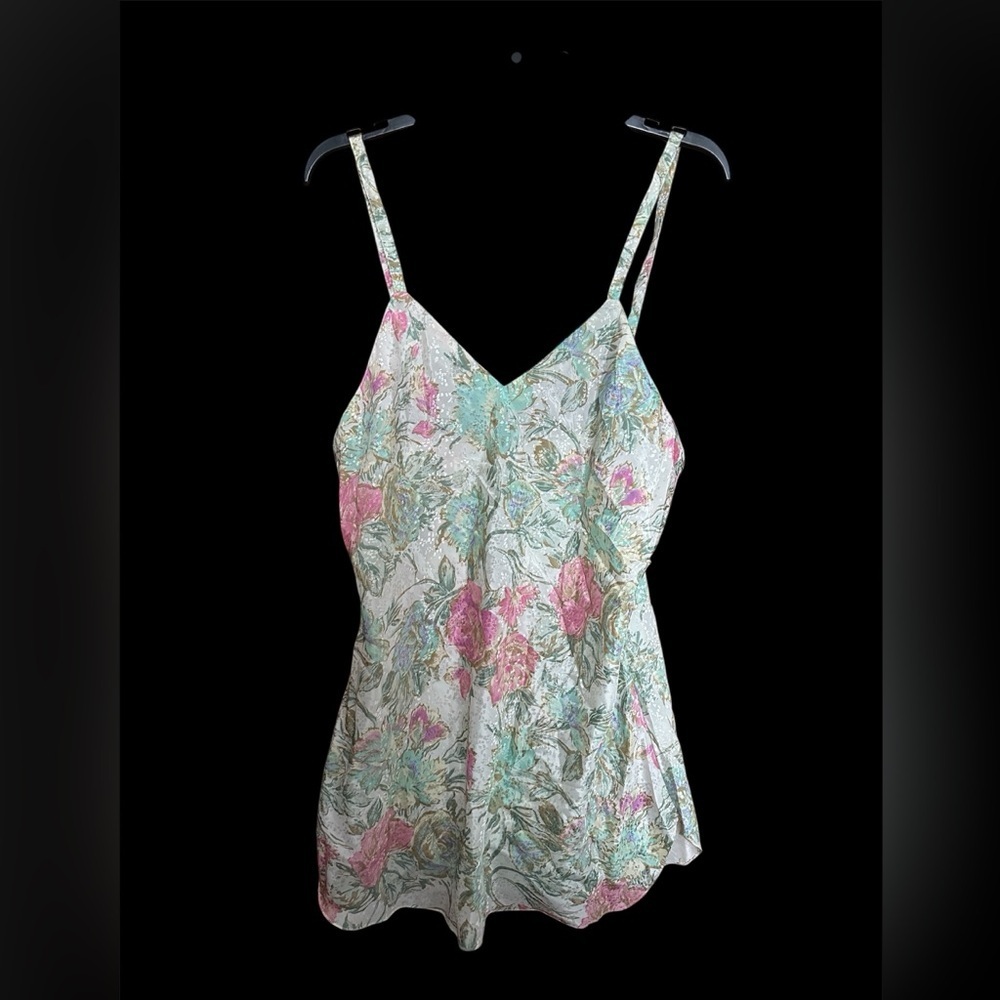 Vintage 90’s Floral Slip Women’s size Large Romantic Feminine Sleepwear Dress